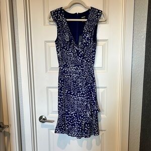 DKNY Blue and White Dress